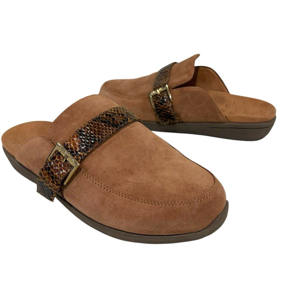 Vionic | Mule Shoes Darla Brown Suede Leather Comfort- Size 8.5